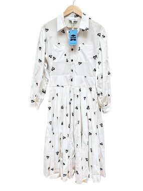 Hunter Bell *NEW* Embroidered Heart Randolph Shirt Dress